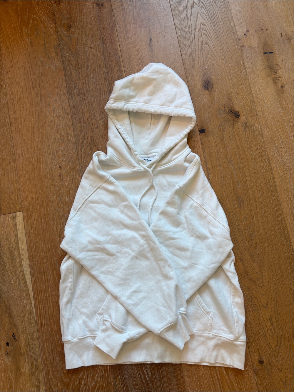 White TNA Sweatfleece Cozy Fleece Boyfriend Fit